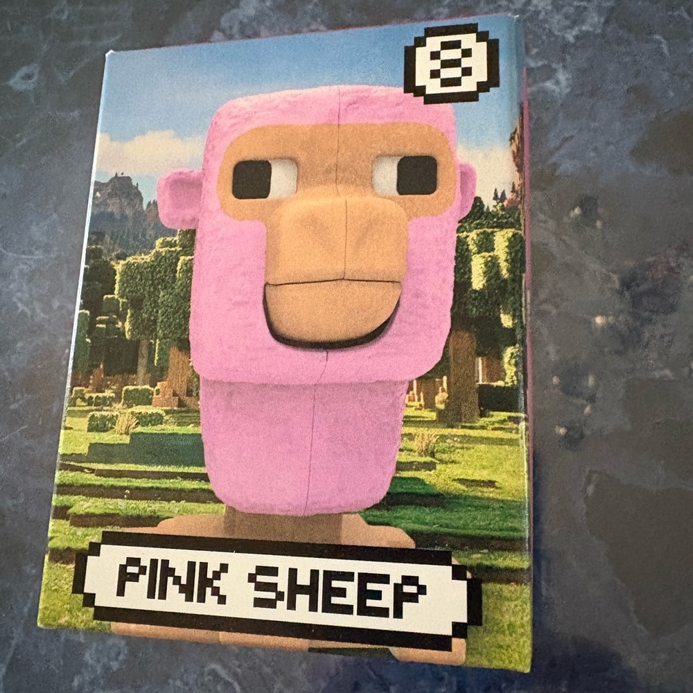 Minecraft Movie Pink Sheep McDonald’s Toy